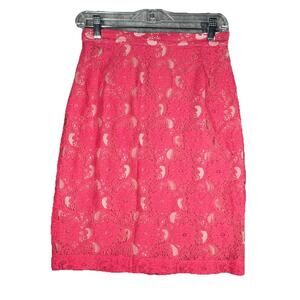 H&M Conscious Collection Skirt Womens 4 Pink Lace‎ Romantic Career Party Office